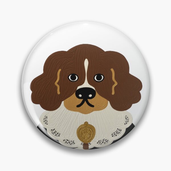 Item preview, Vintage Royal Dog Portrait with Lace Collar - Historical Animal Art designed and sold by The Emoji Vibe.