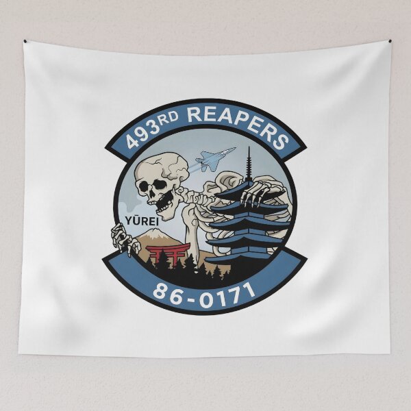Item preview, 493rd Fighter Squadron Reapers F-15C Yūrei Commemorative Graphic designed and sold by CharlieDesings.