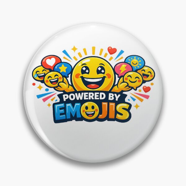 Item preview, Powered by Emojis – Expressive Smiley Communication Design designed and sold by mbmstores.