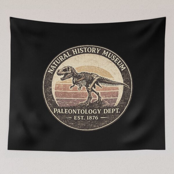Item preview, Natural History Museum Vintage T-Rex Skeleton designed and sold by EvergreenThread.