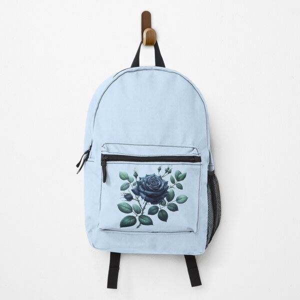 Item preview, Dark Blue Rose with Leaves and Buds Floral Illustration designed and sold by SweetLilith.