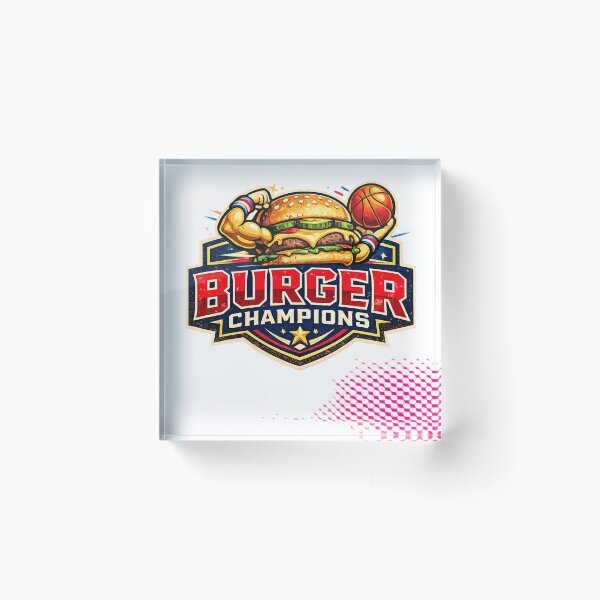 Item preview, Burger Champions: Sports Athlete Cheeseburger Basketball Powerful Victory designed and sold by irfanshikh.