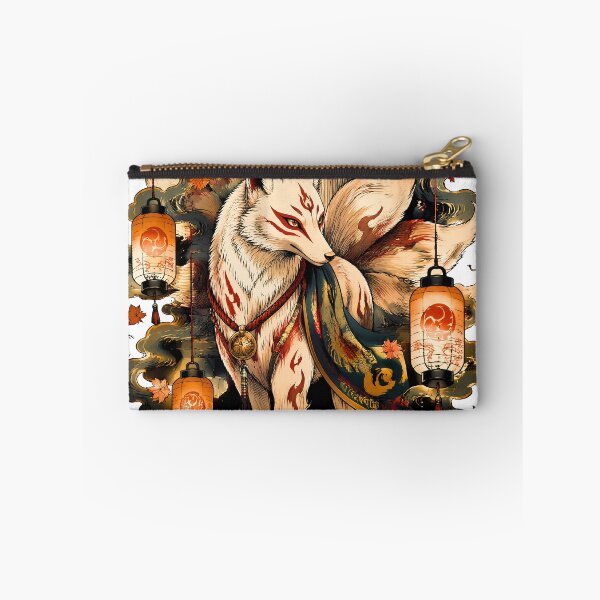 Item preview, White Kitsune with Japanese Lanterns | Fox Spirit Mythology Art designed and sold by kaxymax.