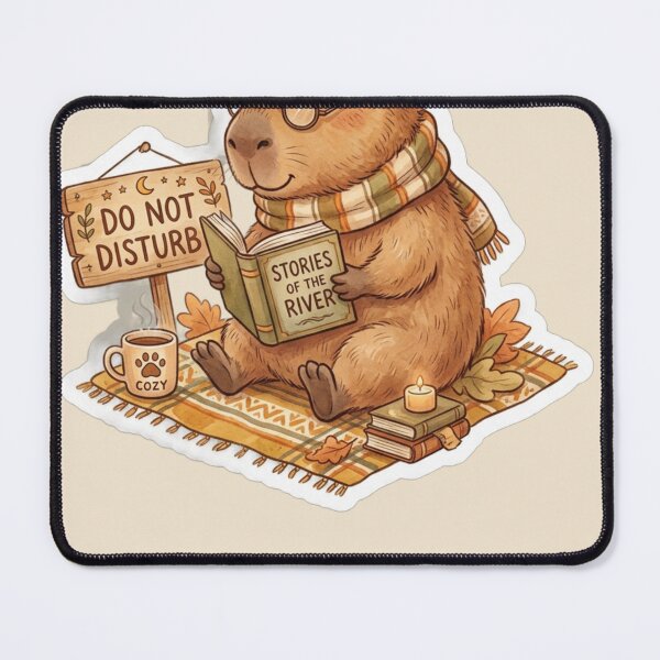 Item preview, Cute Capybara Reading Book Do Not Disturb Cozy Bookish  designed and sold by Arobinoz.
