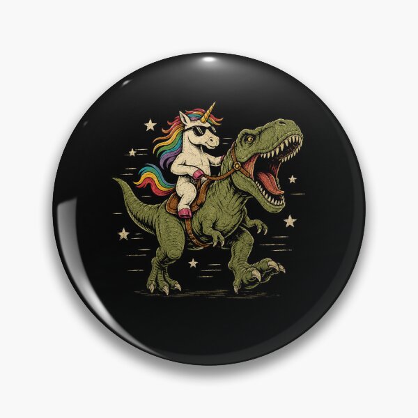 Item preview, Retro Unicorn Riding Dinosaur Vintage Fantasy Adventure designed and sold by Moizento.