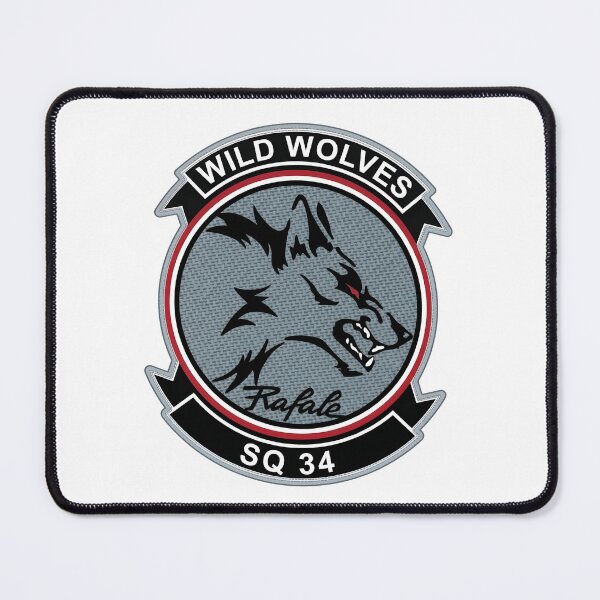 Item preview, Rafale SQ 34 Wild Wolves Military Squadron Emblem designed and sold by CharlieDesings.