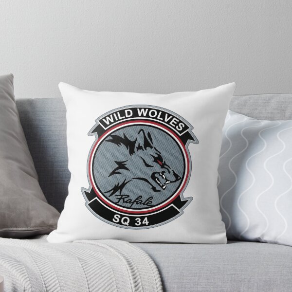 Item preview, Rafale SQ 34 Wild Wolves Military Squadron Emblem designed and sold by CharlieDesings.