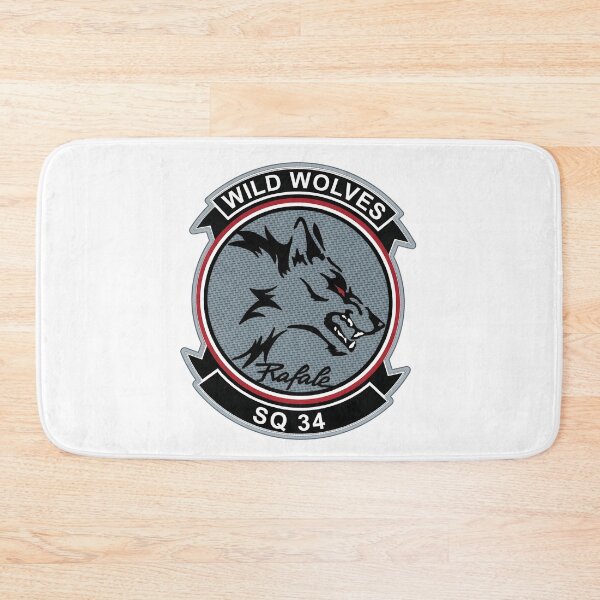 Item preview, Rafale SQ 34 Wild Wolves Military Squadron Emblem designed and sold by CharlieDesings.