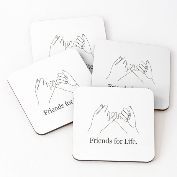 Artikelvorschau, Freunde fürs Leben – Minimalistische Pinky-Promise-Linienzeichnung Freundschaft entworfen und verkauft von InspiredCreatives.