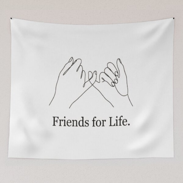 Item preview, Friends for Life Minimal Pinky Promise Line Art Friendship designed and sold by InspiredCreatives.