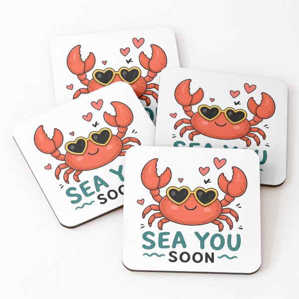 Item preview, Sea You Soon Cute Crab | Funny Beach Summer Pun | Kawaii Ocean Vacation Design designed and sold by RidaSalArt.