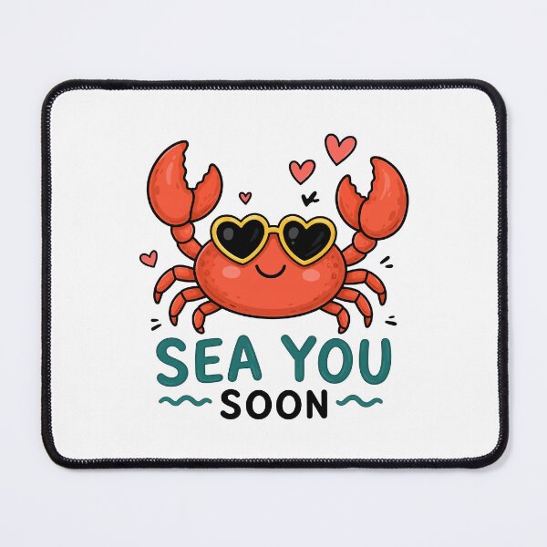 Item preview, Sea You Soon Cute Crab | Funny Beach Summer Pun | Kawaii Ocean Vacation Design designed and sold by RidaSalArt.