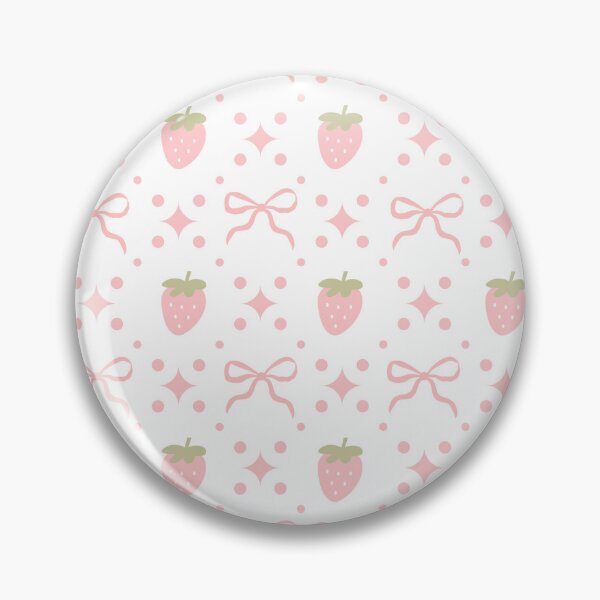Item preview, Cute Coquette Pink Strawberry Bows designed and sold by soysauceprints.