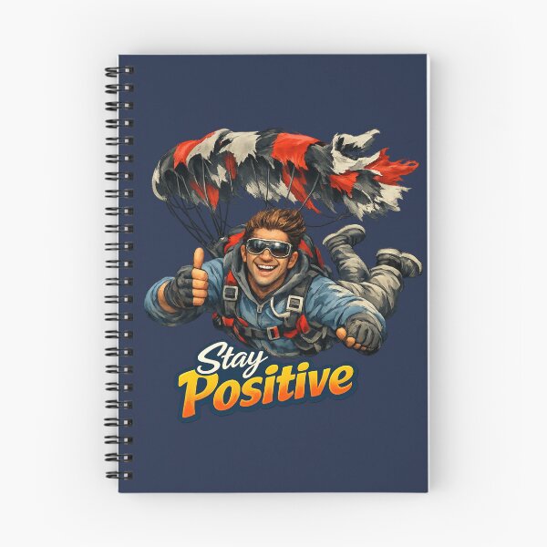 Item preview, Stay Positive Skydiving Parachute Motivation Art designed and sold by EchoPrint Co..