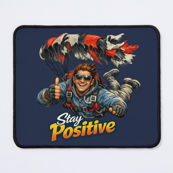 Item preview, Stay Positive Skydiving Parachute Motivation Art designed and sold by EchoPrint Co..