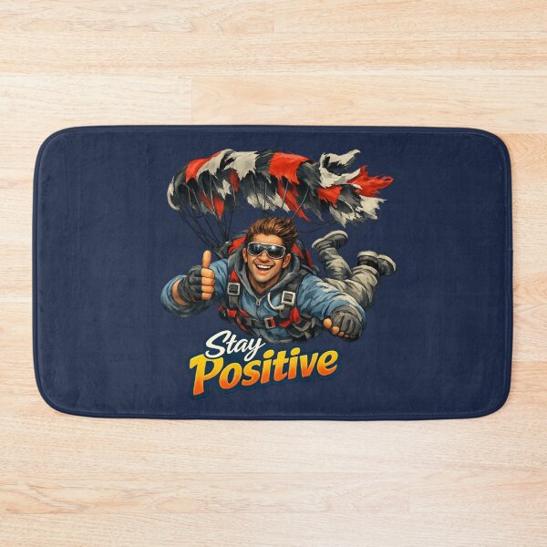 Item preview, Stay Positive Skydiving Parachute Motivation Art designed and sold by EchoPrint Co..