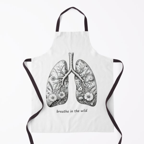 Item preview, Breathe In The Wild Anatomical Lungs Flower Sketch designed and sold by KindByNature.