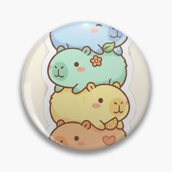 Item preview, Cute Capybara Stack Kawaii Pastel Rainbow Cute Sticker designed and sold by Arobinoz.