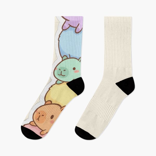 Item preview, Cute Capybara Stack Kawaii Pastel Rainbow Cute Sticker designed and sold by Arobinoz.
