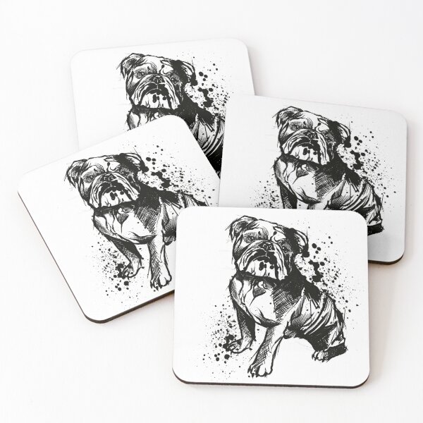 Item preview, Bulldog Ink Splatter Portrait designed and sold by Inkversed.