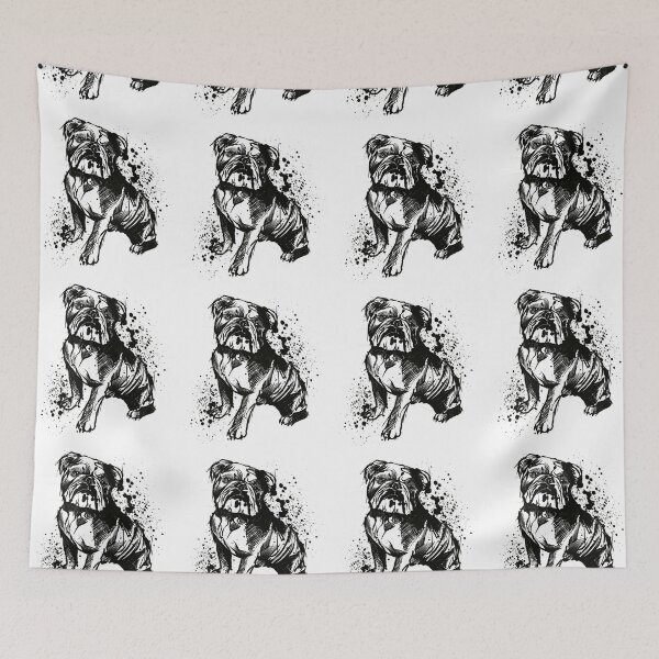Item preview, Bulldog Ink Splatter Portrait designed and sold by Inkversed.