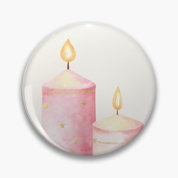 Item preview, Vintage Pink Christmas Candles | Watercolor Christmas Card | Elegant Holiday Greeting designed and sold by lisa-diver.