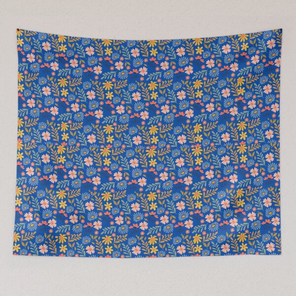 Item preview, Blue Field of Pretty Flowers designed and sold by MayaCordalia.