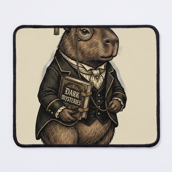 Item preview, Dark Academia Capybara Scholar Monocle Book Gothic Vintage designed and sold by Arobinoz.