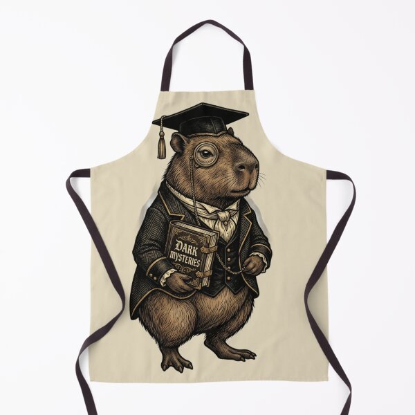 Item preview, Dark Academia Capybara Scholar Monocle Book Gothic Vintage designed and sold by Arobinoz.