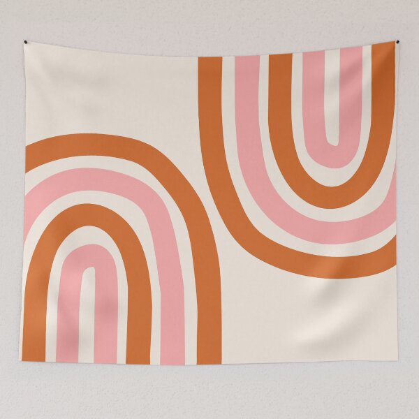 Item preview, Minimalist Boho Rainbow Abstract Art Pattern designed and sold by nineFlorals.