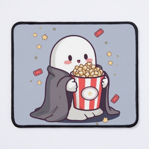 Item preview, Cute Movie Night Ghost Kawaii Sticker | Cozy Popcorn Ghost Gift designed and sold by Stylestickers55.