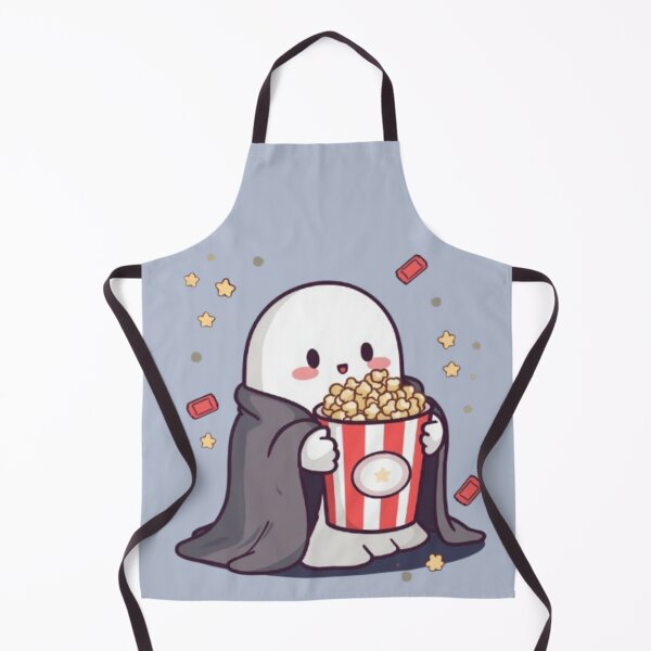 Item preview, Cute Movie Night Ghost Kawaii Sticker | Cozy Popcorn Ghost Gift designed and sold by Stylestickers55.