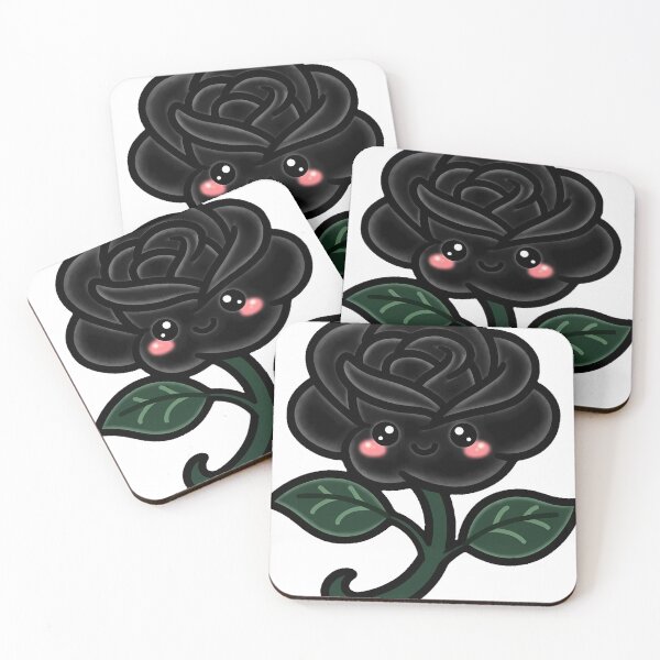 Item preview, Black Rose with Crescent Moon designed and sold by IllumeInk.