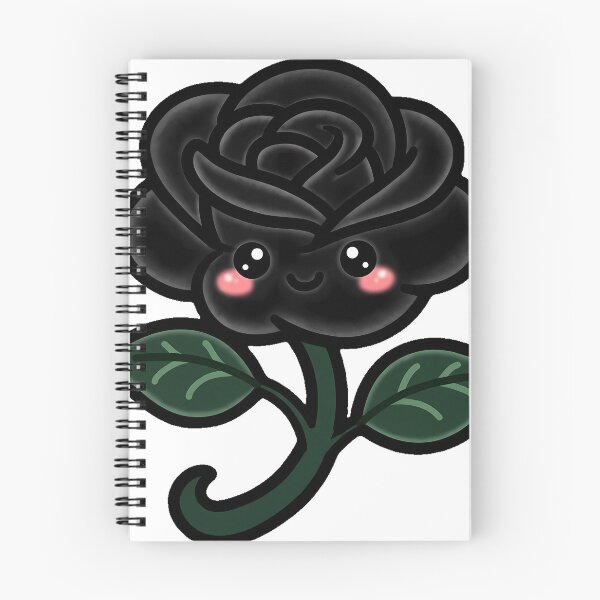 Item preview, Black Rose with Crescent Moon designed and sold by IllumeInk.