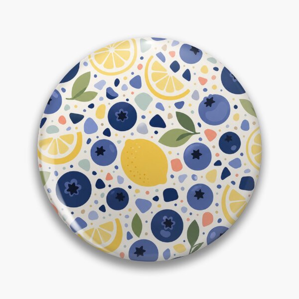 Item preview, Blueberry Lemon Terrazzo Pattern designed and sold by aihrgdesign.