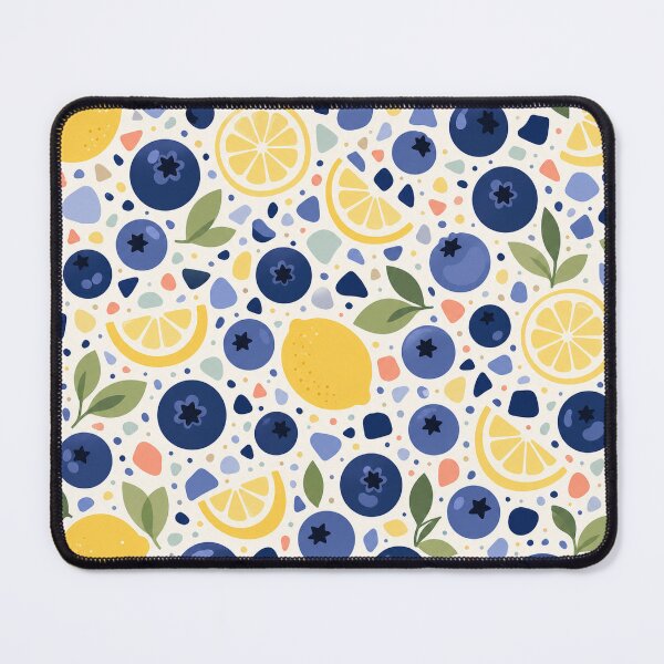 Item preview, Blueberry Lemon Terrazzo Pattern designed and sold by aihrgdesign.