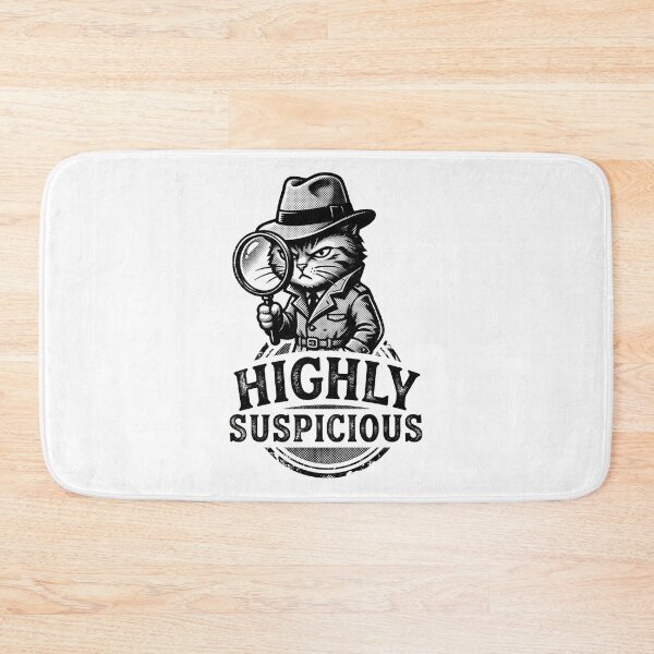 Item preview, Highly Suspicious Detective Cat designed and sold by CatstheticShop1.