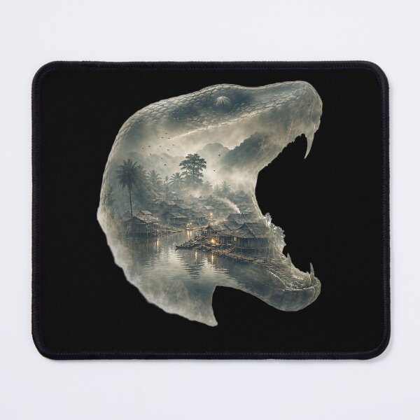 Item preview, Anaconda with village in its mouth designed and sold by ReneMM.