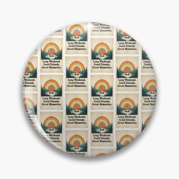 Item preview, Retro Long Weekend Good Friends Great Memories Vintage Sunset Camping designed and sold by InspiredCreatives.