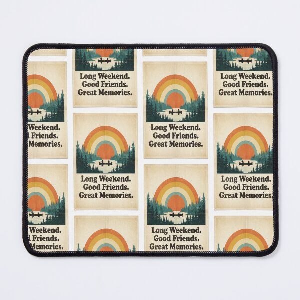 Item preview, Retro Long Weekend Good Friends Great Memories Vintage Sunset Camping designed and sold by InspiredCreatives.