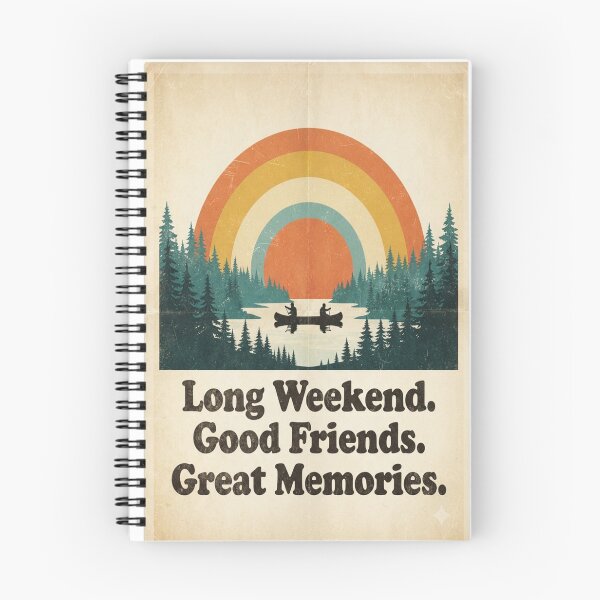 Item preview, Retro Long Weekend Good Friends Great Memories Vintage Sunset Camping designed and sold by InspiredCreatives.