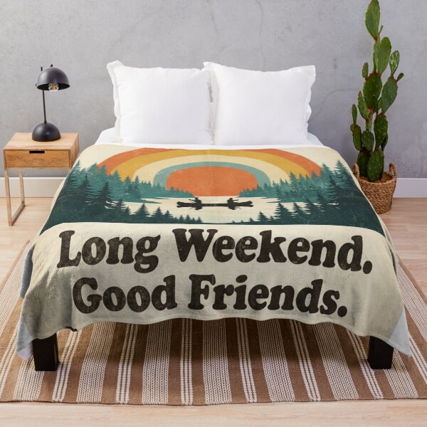 Item preview, Retro Long Weekend Good Friends Great Memories Vintage Sunset Camping designed and sold by InspiredCreatives.
