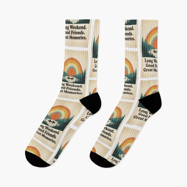 Item preview, Retro Long Weekend Good Friends Great Memories Vintage Sunset Camping designed and sold by InspiredCreatives.