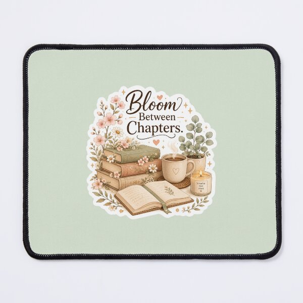 Item preview, Bloom Between Chapters Sticker | Cozy Book Lover Coffee Aesthetic | Floral Reading Gift designed and sold by MUSA'S.