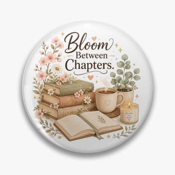 Item preview, Bloom Between Chapters Sticker | Cozy Book Lover Coffee Aesthetic | Floral Reading Gift designed and sold by MUSA'S.