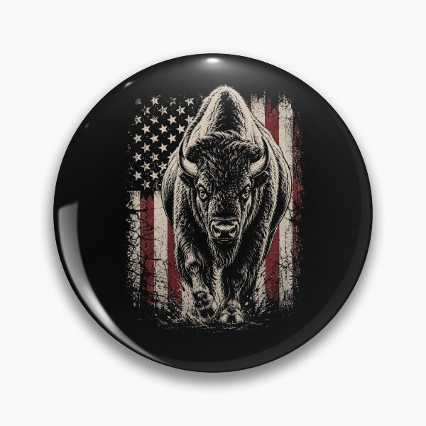 Item preview, Vintage American Bison Patriotic Wildlife Retro Distressed designed and sold by Moizento.