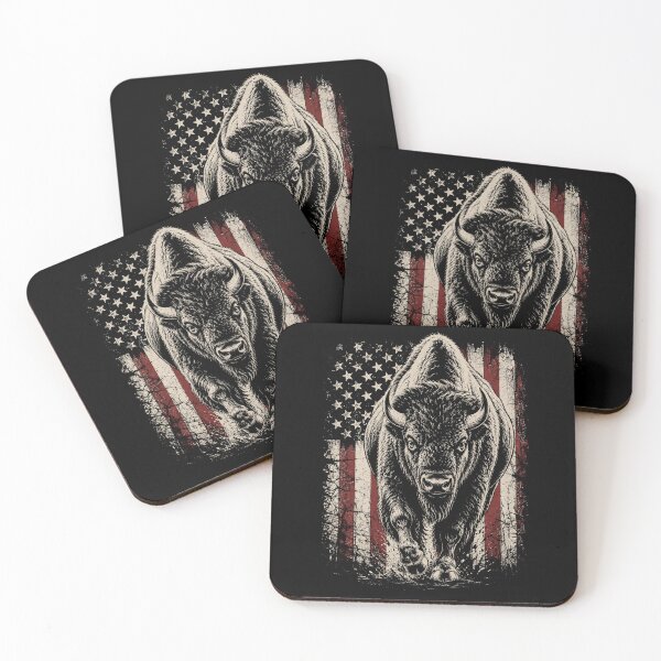 Item preview, Vintage American Bison Patriotic Wildlife Retro Distressed designed and sold by Moizento.