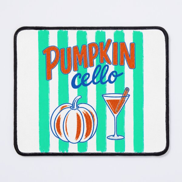 Item preview, Pumpkincello | Retro 90's Fall Pumpkin Cocktail vertical Stripes Design - Limoncello parody designed and sold by SpookyShadesLab.