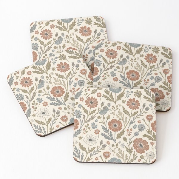 Item preview, Wildflower Block Print designed and sold by MoonwoodStudio.