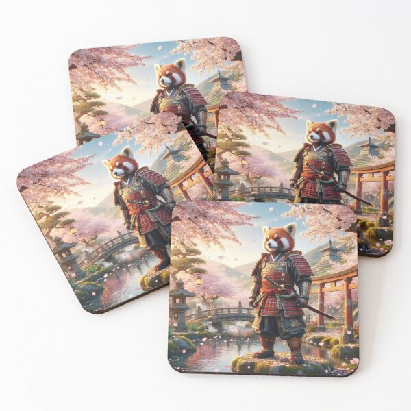 Item preview, Samurai Red Panda – Mystical Garden Art designed and sold by Dogandesighn.